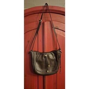 Nicole Miller Brown Boho Style Purse  Shoulder Bag Chocolate Gold Hardware EUC